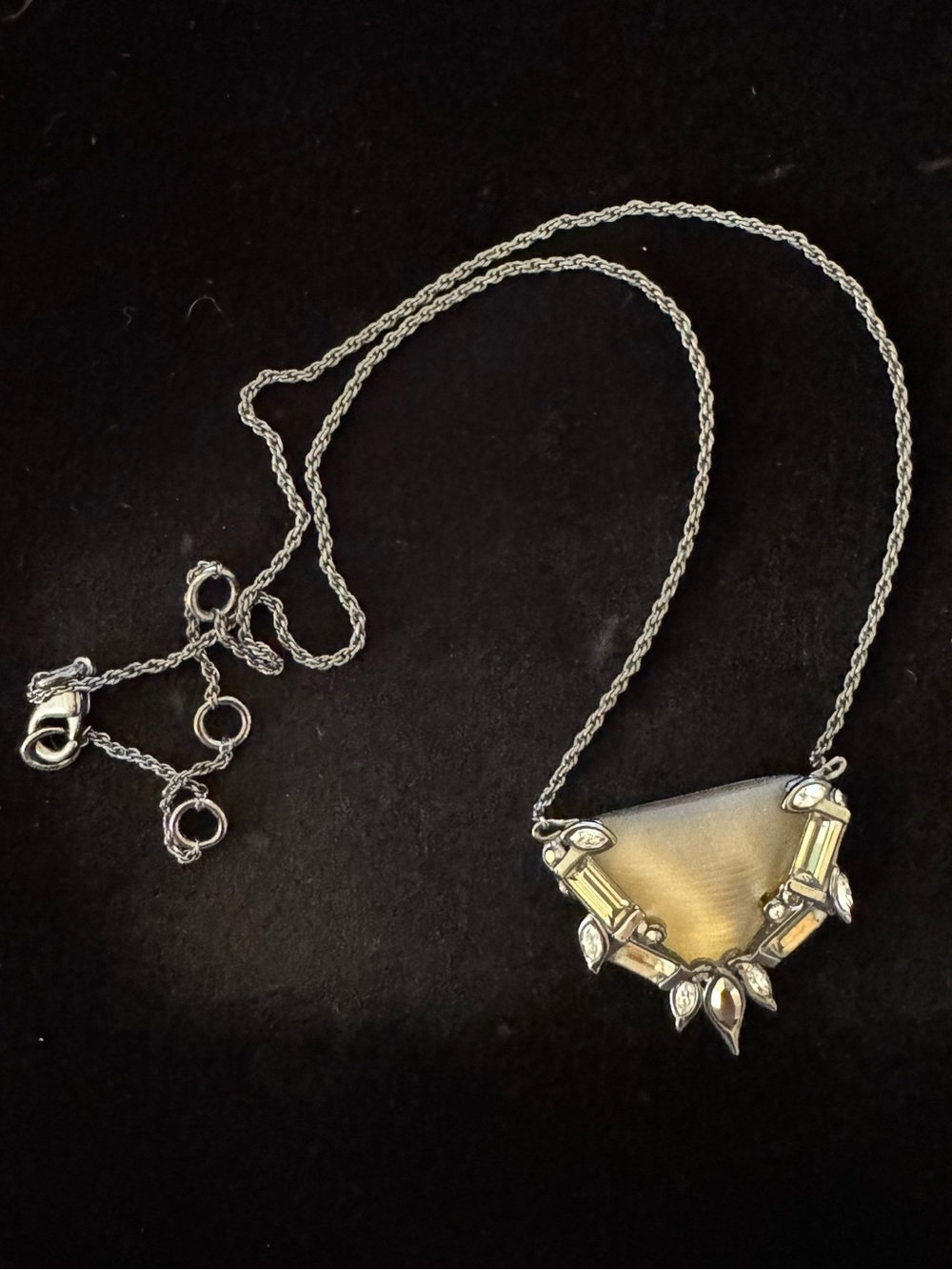 Alexis Bittar Lucite & Crystal Pendant Necklace - Picture 2 of 8